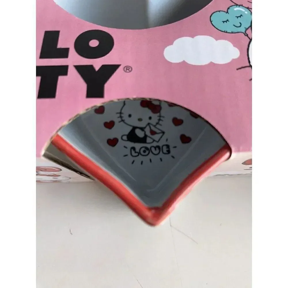 Set‎ Of 2 Sanrio Hello Kitty Valentine Heart Shaped Ramekins Love Sunglasses NEW